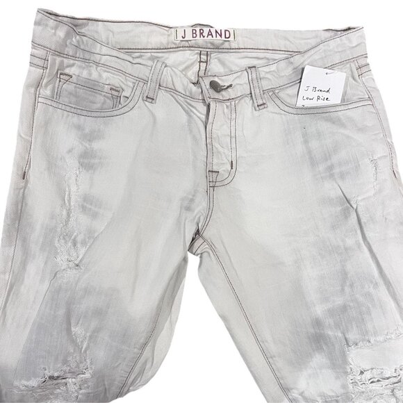 J Brand Womens 27 Low Rise Pencil Leg Distressed Skinny Jeans TALL Zombie Gray D - Picture 5 of 8